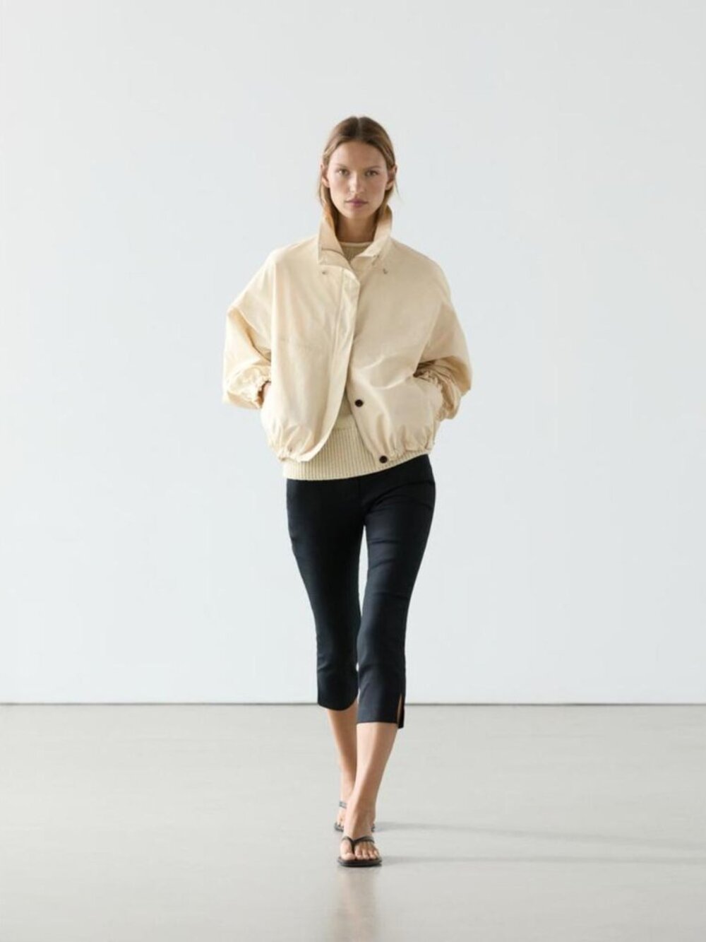 MASSIMO DUTTI HIGH NECK BOMBER PUFF JACKET - Picture 2 of 9